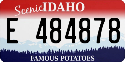 ID license plate E484878