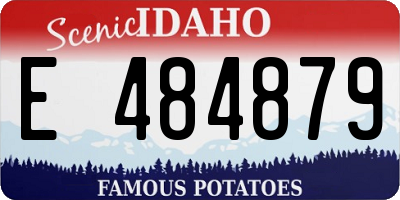ID license plate E484879