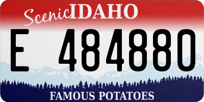 ID license plate E484880