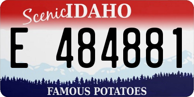 ID license plate E484881