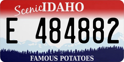ID license plate E484882