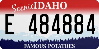ID license plate E484884