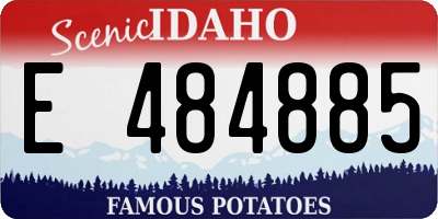 ID license plate E484885