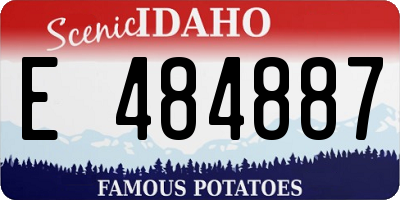 ID license plate E484887