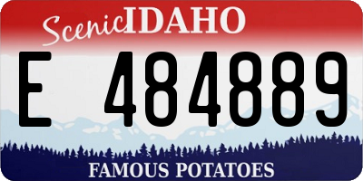 ID license plate E484889