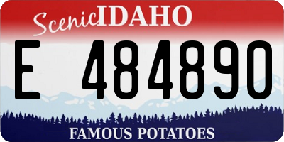 ID license plate E484890