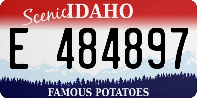 ID license plate E484897
