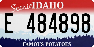 ID license plate E484898