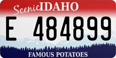ID license plate E484899