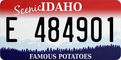 ID license plate E484901