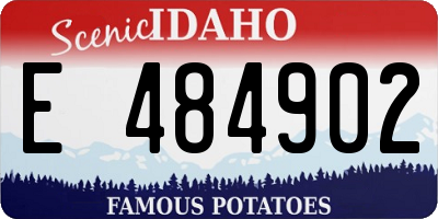 ID license plate E484902