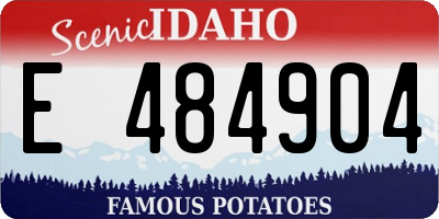 ID license plate E484904