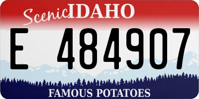 ID license plate E484907