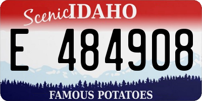 ID license plate E484908