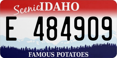 ID license plate E484909