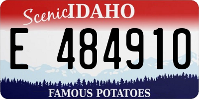 ID license plate E484910