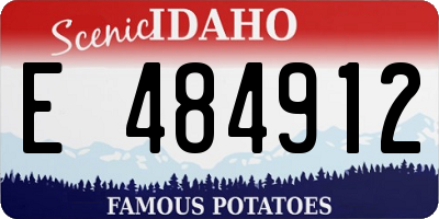 ID license plate E484912