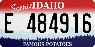 ID license plate E484916