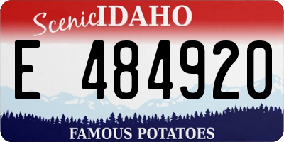 ID license plate E484920
