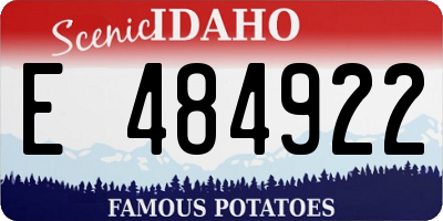 ID license plate E484922