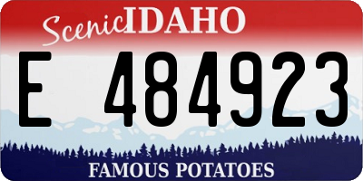 ID license plate E484923