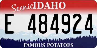 ID license plate E484924