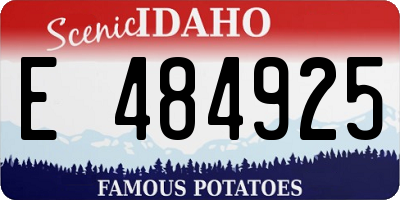 ID license plate E484925