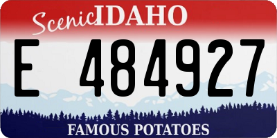 ID license plate E484927