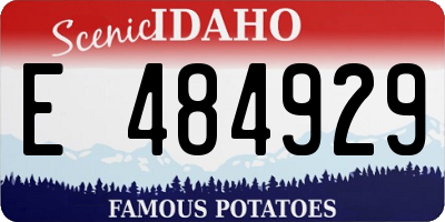 ID license plate E484929