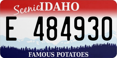 ID license plate E484930