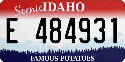 ID license plate E484931