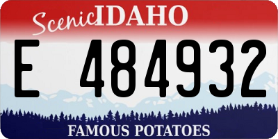 ID license plate E484932