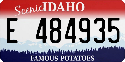 ID license plate E484935
