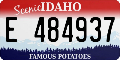 ID license plate E484937