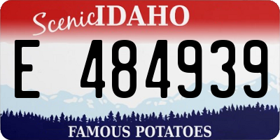 ID license plate E484939
