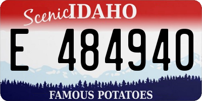 ID license plate E484940