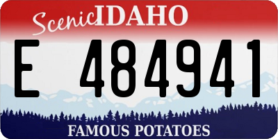 ID license plate E484941