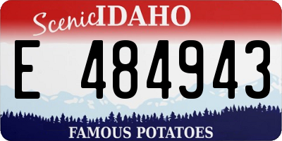 ID license plate E484943