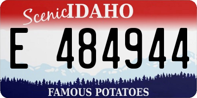 ID license plate E484944