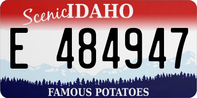 ID license plate E484947