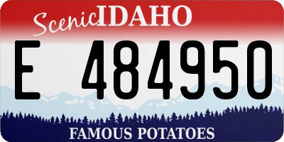 ID license plate E484950