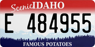 ID license plate E484955