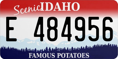 ID license plate E484956