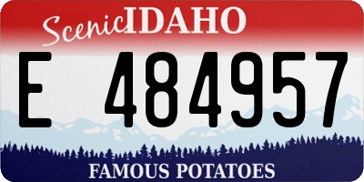 ID license plate E484957