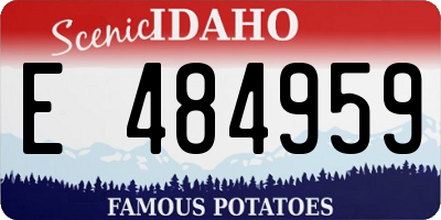 ID license plate E484959