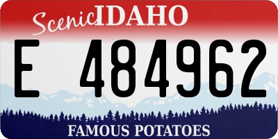 ID license plate E484962