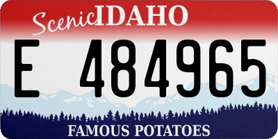 ID license plate E484965