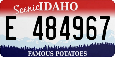ID license plate E484967