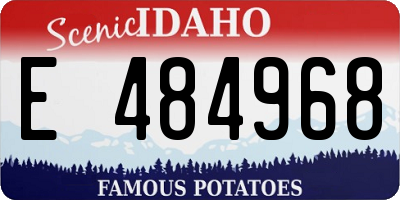 ID license plate E484968