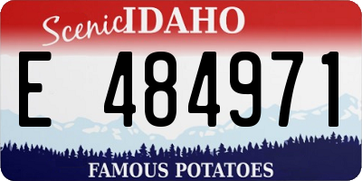 ID license plate E484971